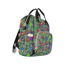 Load image into Gallery viewer, Indigenous Paisley - Dark Sea Multi-Function Diaper Backpack (Model 1688) Diaper Backpack (1688) e-joyer 
