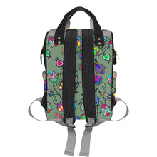 Load image into Gallery viewer, Indigenous Paisley - Dark Sea Multi-Function Diaper Backpack (Model 1688) Diaper Backpack (1688) e-joyer 
