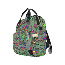 Load image into Gallery viewer, Indigenous Paisley - Dark Sea Multi-Function Diaper Backpack (Model 1688) Diaper Backpack (1688) e-joyer 
