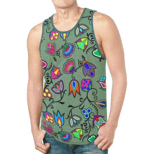 Indigenous Paisley Dark Sea New All Over Print Tank Top for Men (Model T46) New All Over Print Tank Top for Men (T46) e-joyer 