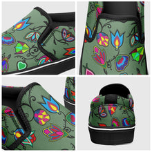 Load image into Gallery viewer, Indigenous Paisley Dark Sea Otoyimm Canvas Slip On Shoes otoyimm Herman 
