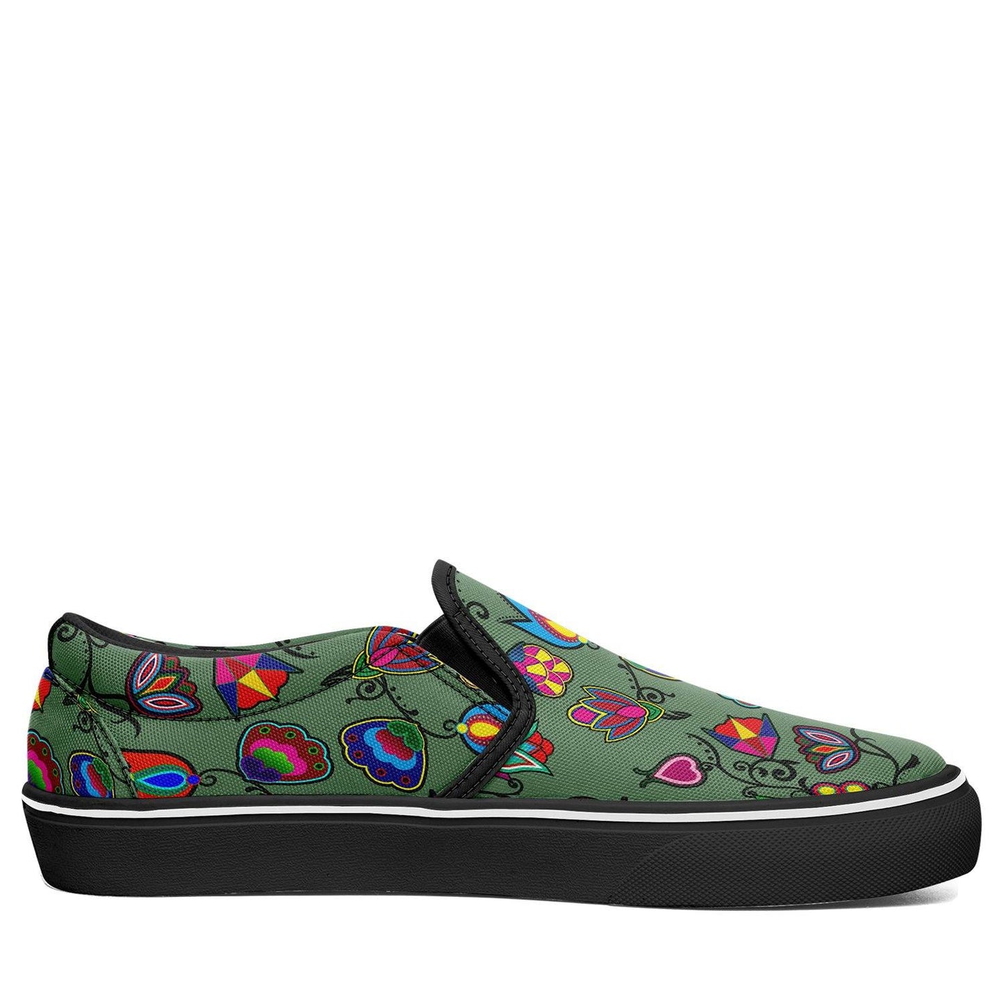 Indigenous Paisley Dark Sea Otoyimm Canvas Slip On Shoes otoyimm Herman 