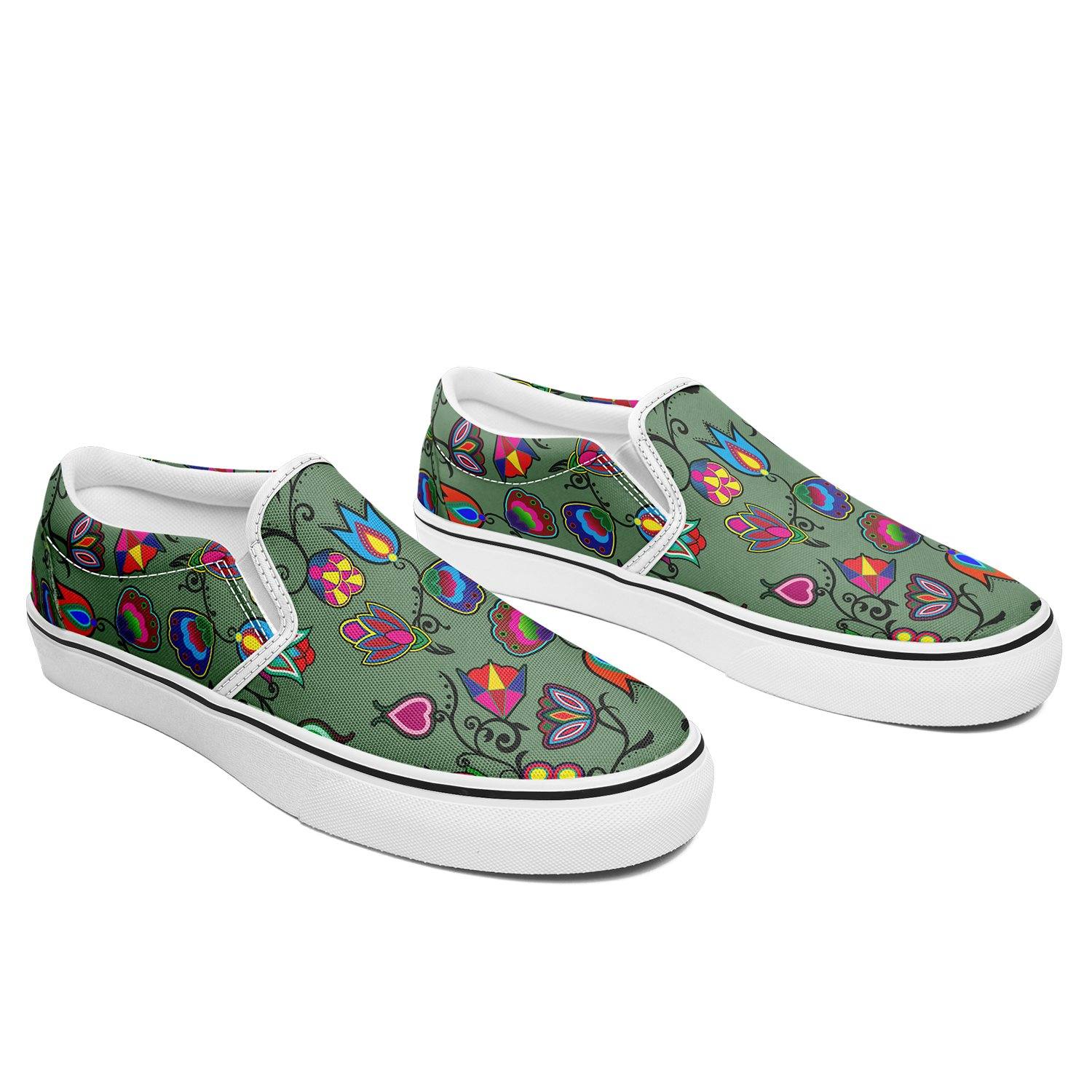 Indigenous Paisley Dark Sea Otoyimm Canvas Slip On Shoes otoyimm Herman 