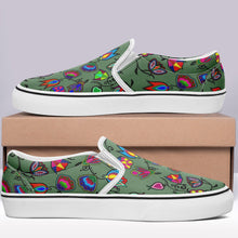 Load image into Gallery viewer, Indigenous Paisley Dark Sea Otoyimm Canvas Slip On Shoes otoyimm Herman 
