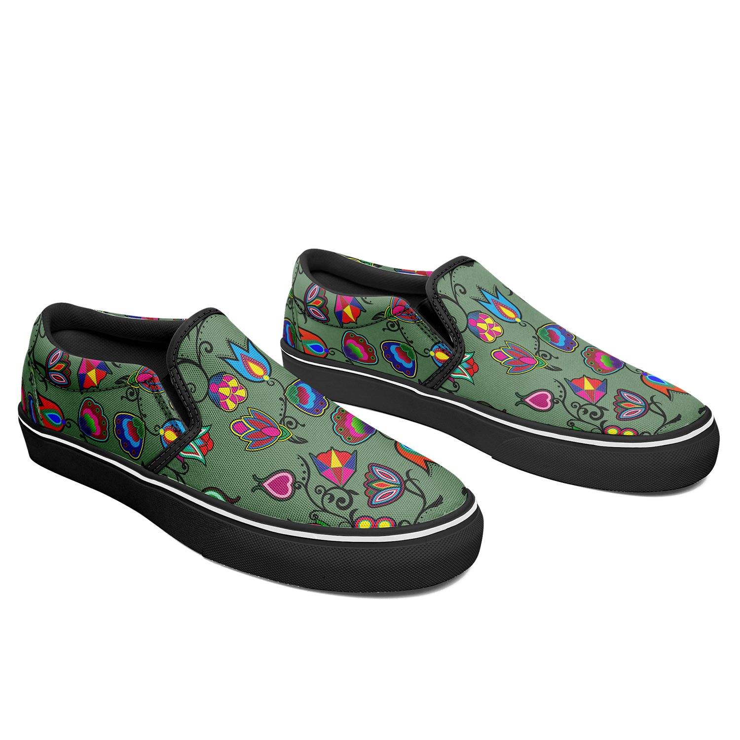 Indigenous Paisley Dark Sea Otoyimm Canvas Slip On Shoes otoyimm Herman 