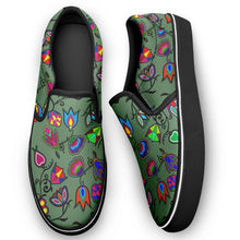 Load image into Gallery viewer, Indigenous Paisley Dark Sea Otoyimm Canvas Slip On Shoes otoyimm Herman 
