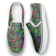 Load image into Gallery viewer, Indigenous Paisley Dark Sea Otoyimm Canvas Slip On Shoes otoyimm Herman 
