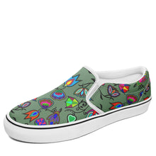 Load image into Gallery viewer, Indigenous Paisley Dark Sea Otoyimm Canvas Slip On Shoes otoyimm Herman 
