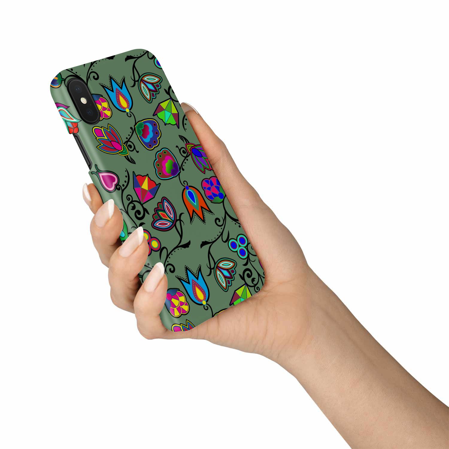 Indigenous Paisley Dark Sea Phone Case Phone Case wc-fulfillment 