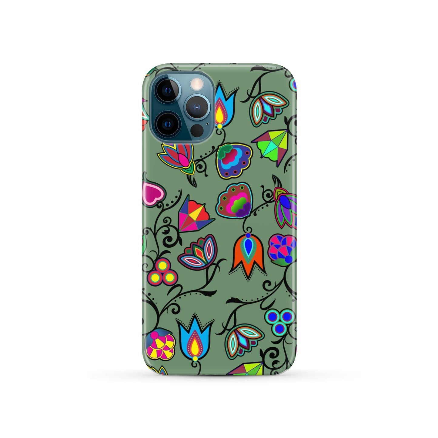 Indigenous Paisley Dark Sea Phone Case Phone Case wc-fulfillment iPhone 12 Pro 