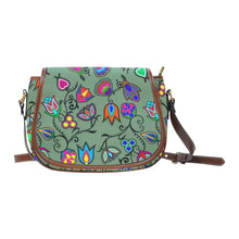 Load image into Gallery viewer, Indigenous Paisley - Dark Sea Saddle Bag/Large (Model 1649) Saddle Bag/Large e-joyer 
