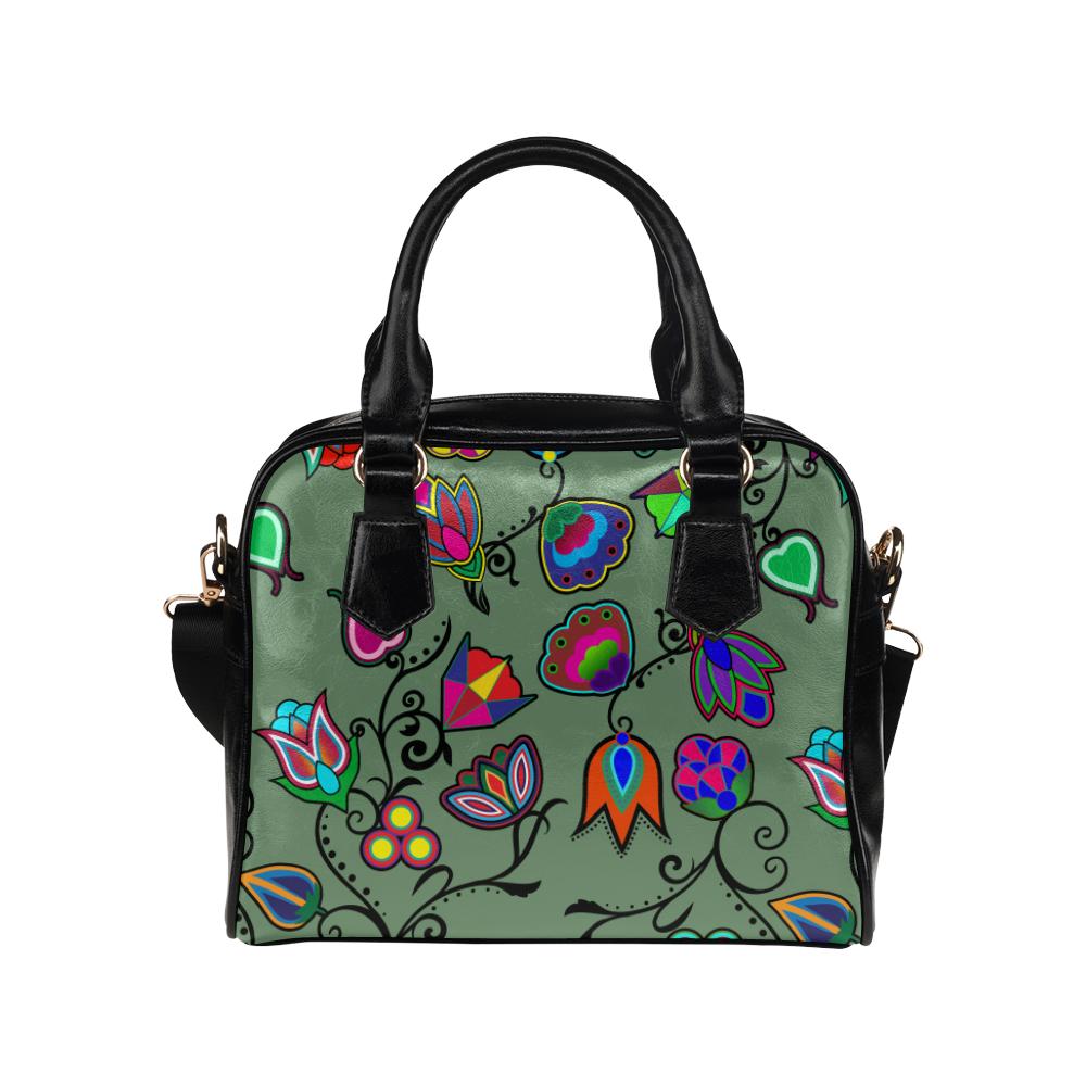 Indigenous Paisley Dark Sea Shoulder Bag by 49 Dzine