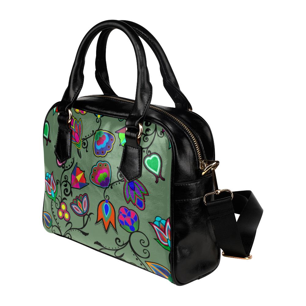 Indigenous Paisley - Dark Sea Shoulder Handbag (Model 1634) Shoulder Handbags (1634) e-joyer 