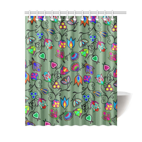 Indigenous Paisley - Dark Sea Shower Curtain 60