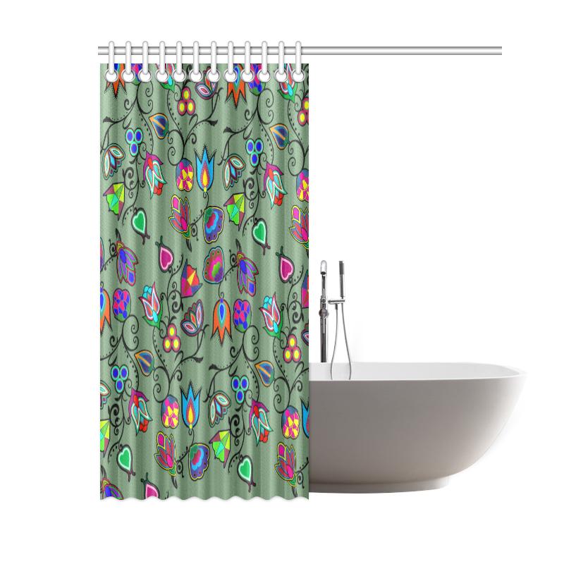 Indigenous Paisley - Dark Sea Shower Curtain 60"x72" Shower Curtain 60"x72" e-joyer 