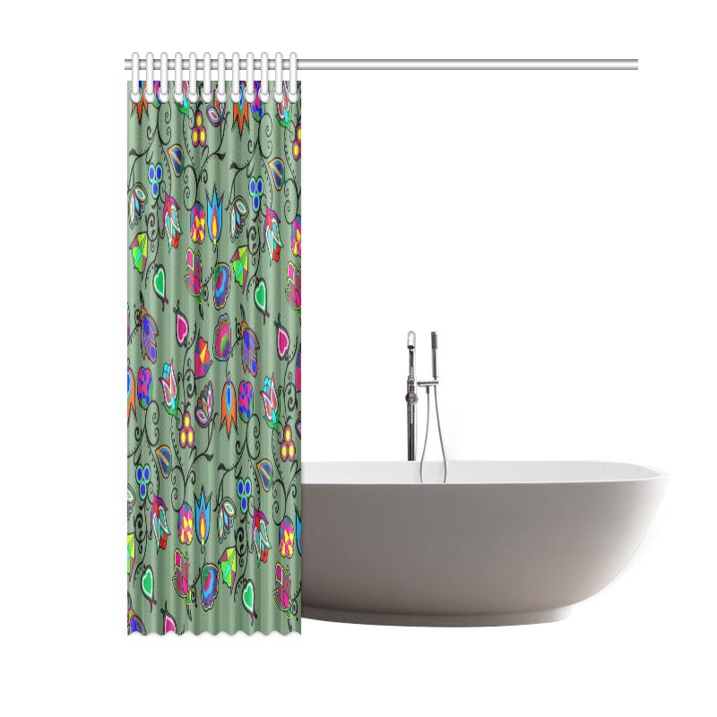 Indigenous Paisley - Dark Sea Shower Curtain 60"x72" Shower Curtain 60"x72" e-joyer 