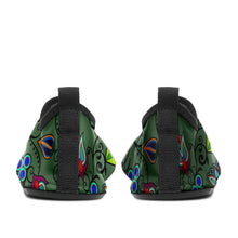 Load image into Gallery viewer, Indigenous Paisley Dark Sea Sockamoccs Kid&#39;s Slip On Shoes Herman 
