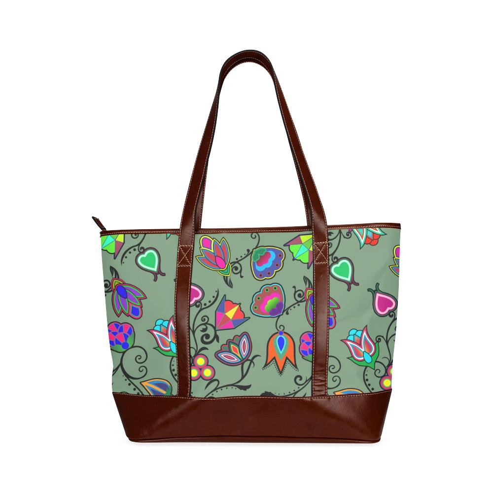 Indigenous Paisley - Dark Sea Tote Handbag (Model 1642) Tote Handbags (1642) e-joyer 