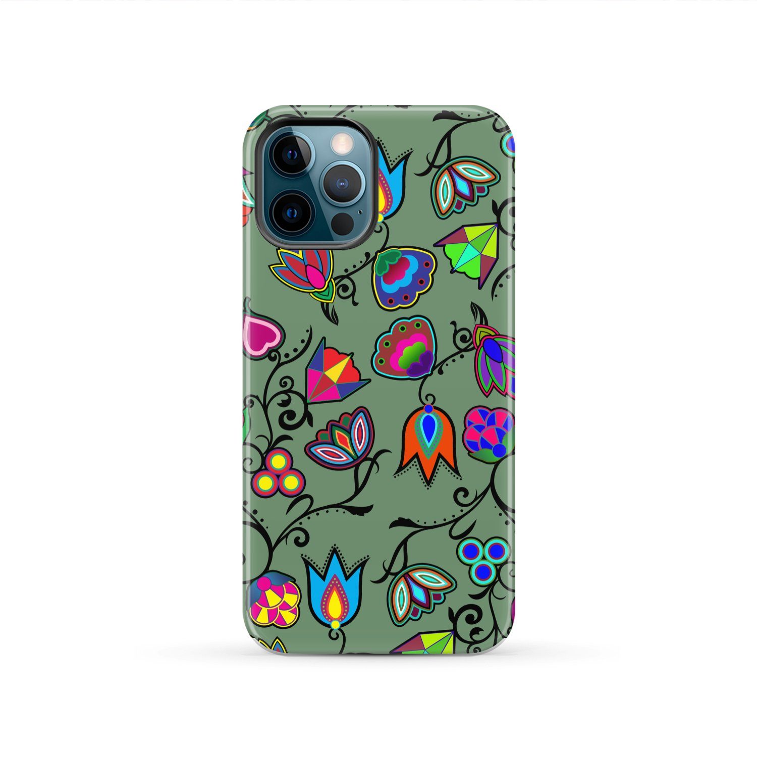 Indigenous Paisley Dark Sea Tough Case Tough Case wc-fulfillment iPhone 12 Pro 