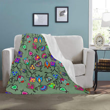 Load image into Gallery viewer, Indigenous Paisley Dark Sea Ultra-Soft Micro Fleece Blanket 40&quot;x50&quot; Ultra-Soft Blanket 40&#39;&#39;x50&#39;&#39; e-joyer 
