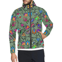 Load image into Gallery viewer, Indigenous Paisley - Dark Sea Unisex All Over Print Windbreaker (Model H23) All Over Print Windbreaker for Men (H23) e-joyer 
