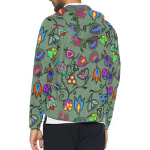 Load image into Gallery viewer, Indigenous Paisley - Dark Sea Unisex All Over Print Windbreaker (Model H23) All Over Print Windbreaker for Men (H23) e-joyer 
