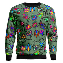 Load image into Gallery viewer, Indigenous Paisley Dark Sea Unisex Crewneck Long Sleeve Top 49 Dzine 
