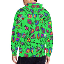 Load image into Gallery viewer, Indigenous Paisley - Green All Over Print Full Zip Hoodie for Men (Model H14) All Over Print Full Zip Hoodie for Men (H14) e-joyer 
