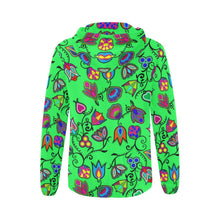 Load image into Gallery viewer, Indigenous Paisley - Green All Over Print Full Zip Hoodie for Women (Model H14) All Over Print Full Zip Hoodie for Women (H14) e-joyer 
