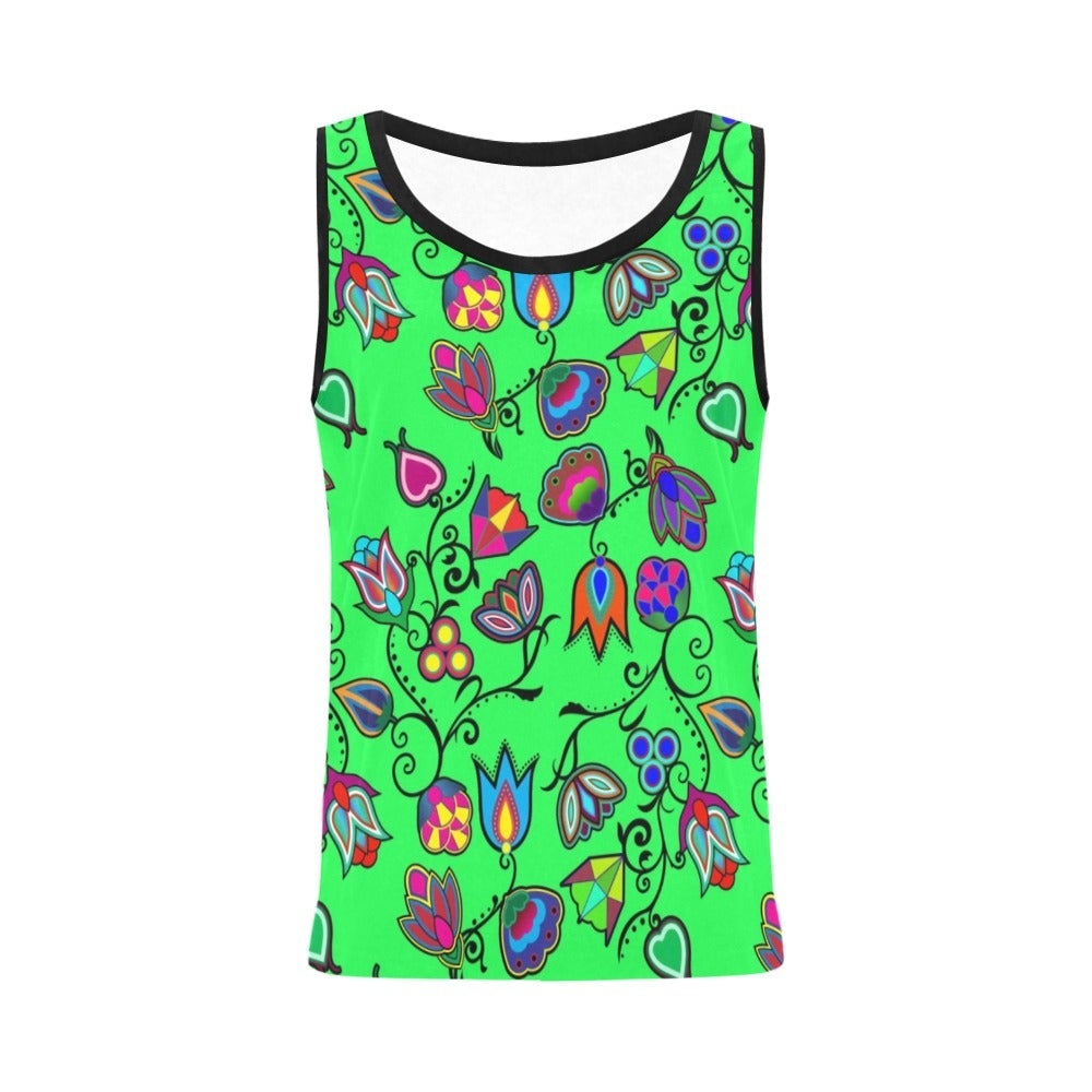 Indigenous Paisley Green All Over Print Tank Top for Women (Model T43) All Over Print Tank Top for Women (T43) e-joyer 