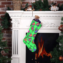 Load image into Gallery viewer, Indigenous Paisley - Green Christmas Stocking Christmas Stocking e-joyer 
