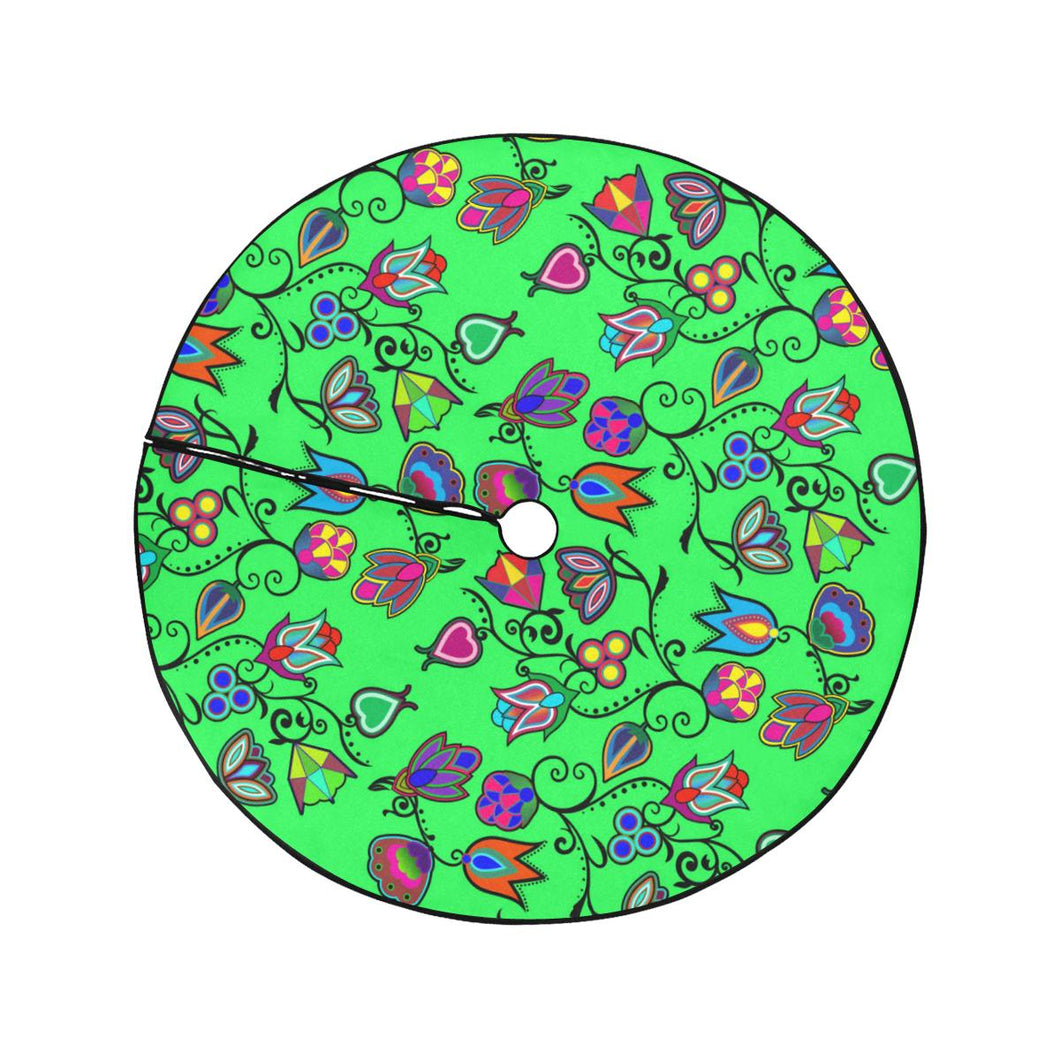 Indigenous Paisley - Green Christmas Tree Skirt 47