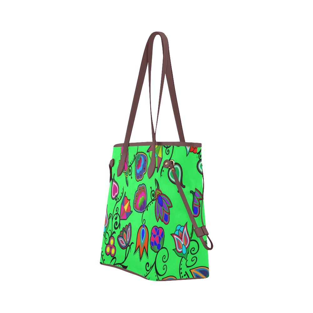 Indigenous Paisley - Green Clover Canvas Tote Bag (Model 1661) Clover Canvas Tote Bag (1661) e-joyer 