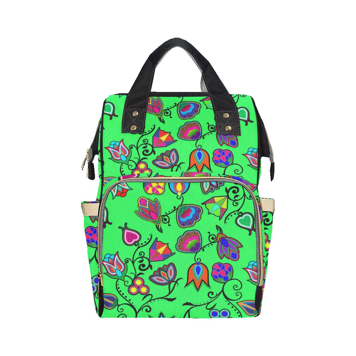 Indigenous Paisley Green Diaper Bag by 49 Dzine