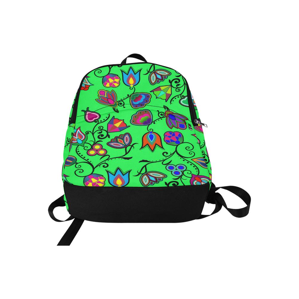 Indigenous Paisley Green Fabric Backpack for Adult (Model 1659) Casual Backpack for Adult (1659) e-joyer 