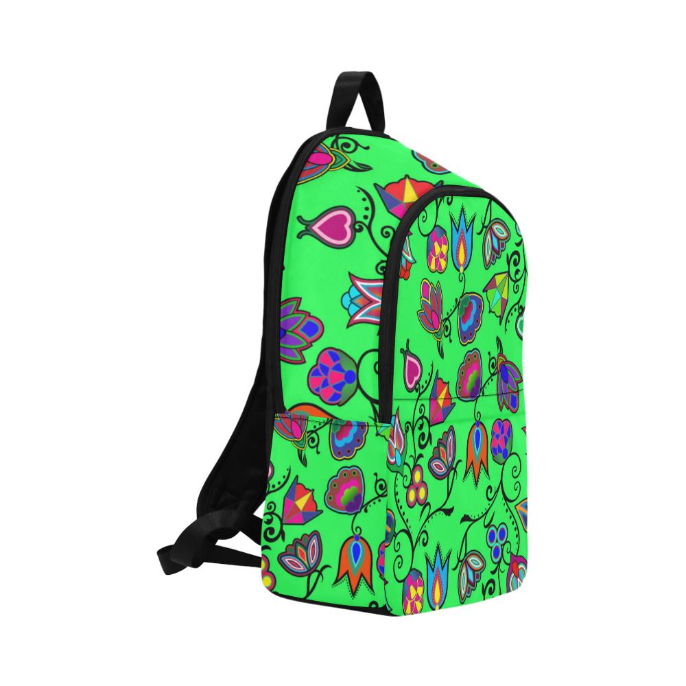 Indigenous Paisley Green Fabric Backpack for Adult (Model 1659) Casual Backpack for Adult (1659) e-joyer 