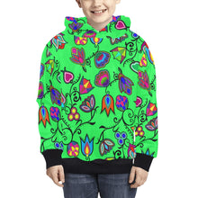 Load image into Gallery viewer, Indigenous Paisley Green Kids&#39; All Over Print Hoodie (Model H38) Kids&#39; AOP Hoodie (H38) e-joyer 
