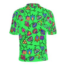 Load image into Gallery viewer, Indigenous Paisley Green Men&#39;s All Over Print Polo Shirt (Model T55) Men&#39;s Polo Shirt (Model T55) e-joyer 
