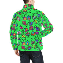 Load image into Gallery viewer, Indigenous Paisley - Green Men&#39;s Stand Collar Padded Jacket (Model H41) Men&#39;s Stand Collar Padded Jacket (H41) e-joyer 
