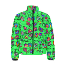 Load image into Gallery viewer, Indigenous Paisley - Green Men&#39;s Stand Collar Padded Jacket (Model H41) Men&#39;s Stand Collar Padded Jacket (H41) e-joyer 
