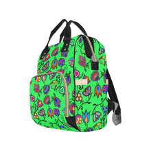 Load image into Gallery viewer, Indigenous Paisley - Green Multi-Function Diaper Backpack (Model 1688) Diaper Backpack (1688) e-joyer 
