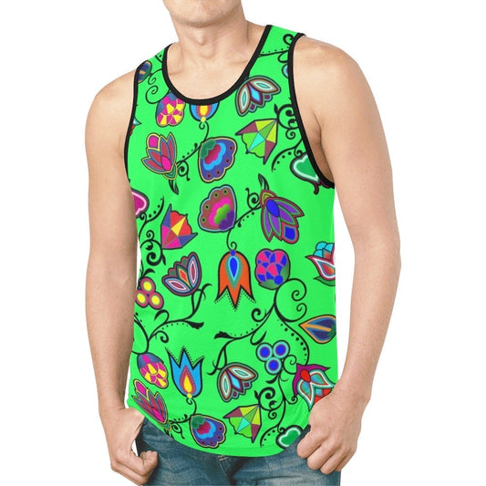 Indigenous Paisley Green New All Over Print Tank Top for Men (Model T46) New All Over Print Tank Top for Men (T46) e-joyer 