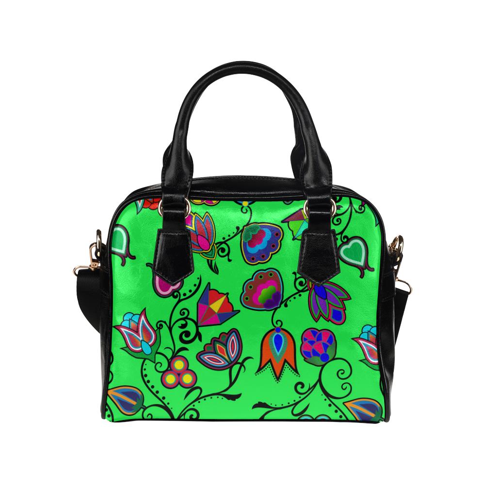 Indigenous Paisley Green Shoulder Bag by 49 Dzine