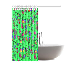 Load image into Gallery viewer, Indigenous Paisley - Green Shower Curtain 60&quot;x72&quot; Shower Curtain 60&quot;x72&quot; e-joyer 
