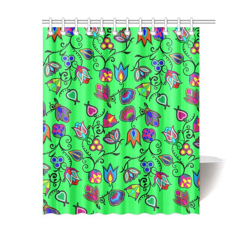 Indigenous Paisley - Green Shower Curtain 60