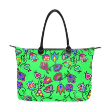 Load image into Gallery viewer, Indigenous Paisley Green Single-Shoulder Lady Handbag (Model 1714) bag e-joyer 
