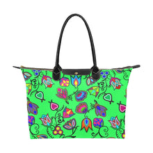 Load image into Gallery viewer, Indigenous Paisley Green Single-Shoulder Lady Handbag (Model 1714) bag e-joyer 
