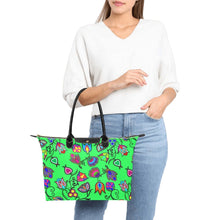 Load image into Gallery viewer, Indigenous Paisley Green Single-Shoulder Lady Handbag (Model 1714) bag e-joyer 
