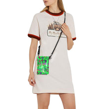 Load image into Gallery viewer, Indigenous Paisley - Green Small Cell Phone Purse (Model 1711) Small Cell Phone Purse (1711) e-joyer 
