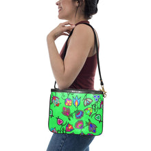 Load image into Gallery viewer, Indigenous Paisley - Green Small Shoulder Bag (Model 1710) Small Shoulder Bag (1710) e-joyer 
